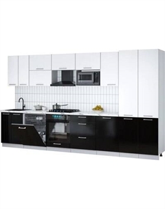 Кухонный гарнитур Интерлиния Мила Gloss 3.7-ПМ2
