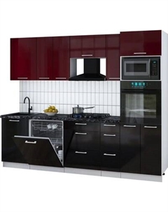 Кухонный гарнитур Интерлиния Мила Gloss 2.6-ПМ1