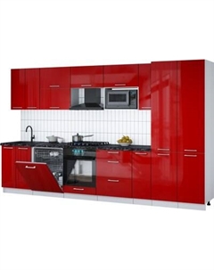 Кухонный гарнитур Интерлиния Мила Gloss 3.5-ПМ2