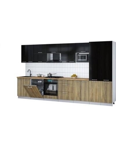 Кухонный гарнитур Интерлиния Мила Gloss 3.8-ПМ2