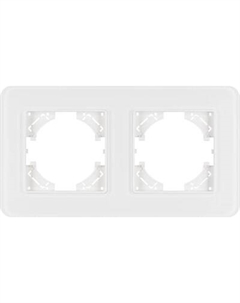 Рамка для выключателей и розеток Arlight FRM-OMALI-SFGS-2-WH / 049708