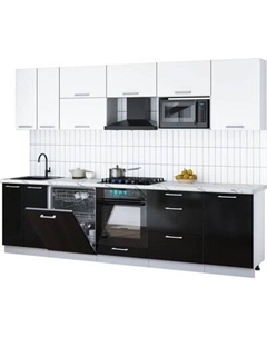 Кухонный гарнитур Интерлиния Мила Gloss 2.9-ПМ2