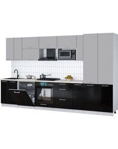 Кухонный гарнитур Интерлиния Мила Gloss 3.5-ПМ2