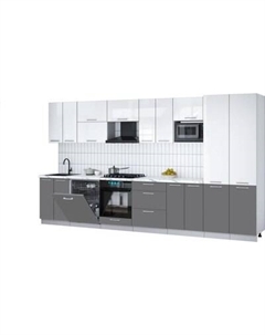 Кухонный гарнитур Интерлиния Мила Gloss 3.8-ПМ2