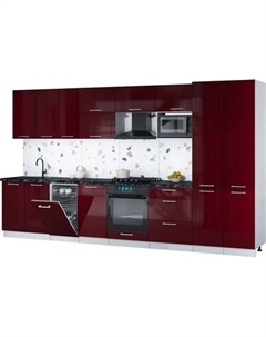 Кухонный гарнитур Интерлиния Мила Gloss 3.7-ПМ4