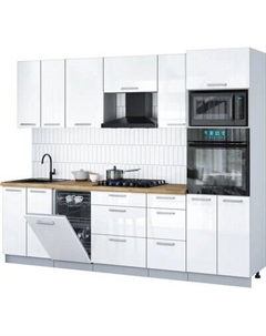 Кухонный гарнитур Интерлиния Мила Gloss 2.65-ПМ3