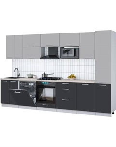 Кухонный гарнитур Интерлиния Мила Gloss 3.3-ПМ2