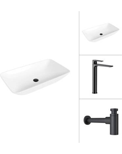 Умывальник со смесителем Lauter 21886 + Reef 21CK8678BS с сифоном 21635B