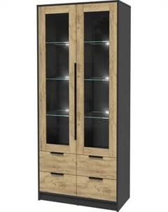 Шкаф с витриной Интерлиния Концепт КТ-ШВ2 с подсветкой