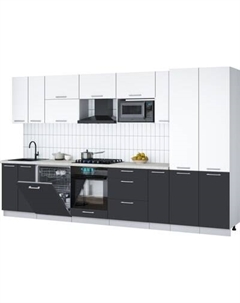 Кухонный гарнитур Интерлиния Мила Gloss 3.5-ПМ2