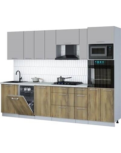 Кухонный гарнитур Интерлиния Мила Gloss 2.9-ПМ3