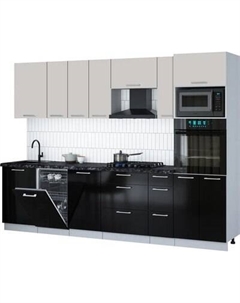 Кухонный гарнитур Интерлиния Мила Gloss 2.9-ПМ3