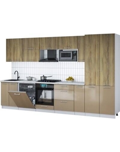 Кухонный гарнитур Интерлиния Мила Gloss 3.5-ПМ2