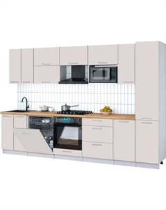 Кухонный гарнитур Интерлиния Мила Gloss 3.2-ПМ2