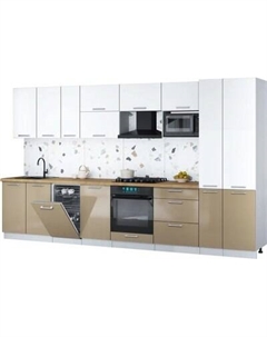 Кухонный гарнитур Интерлиния Мила Gloss 3.6-ПМ4