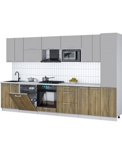 Кухонный гарнитур Интерлиния Мила Gloss 3.4-ПМ2