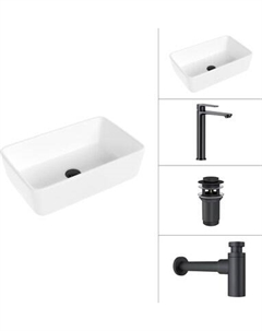 Умывальник со смесителем Lauter 21674A + Moon 21СК8691BS + сифон 21635B + дон.клапан 21190B