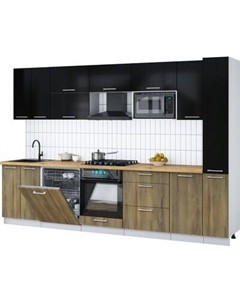 Кухонный гарнитур Интерлиния Мила Gloss 3.1-ПМ2
