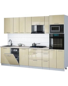 Кухонный гарнитур Интерлиния Мила Gloss 2.9-ПМ3