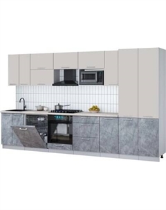 Кухонный гарнитур Интерлиния Мила Gloss 3.6-ПМ2