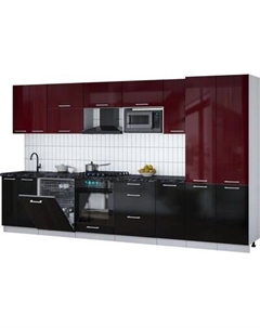 Кухонный гарнитур Интерлиния Мила Gloss 3.6-ПМ2