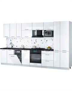 Кухонный гарнитур Интерлиния Мила Gloss 3.6-ПМ4