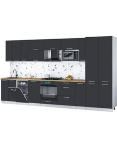 Кухонный гарнитур Интерлиния Мила Gloss 3.8-ПМ4