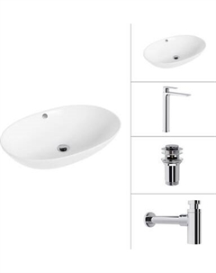 Умывальник со смесителем Lauter 21709 + Reef 21CK8678C + сифон 21635CH + дон.клапан 21190CH