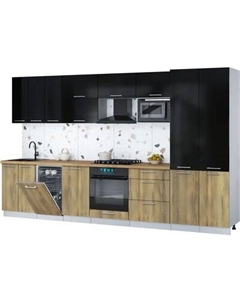 Кухонный гарнитур Интерлиния Мила Gloss 3.5-ПМ4