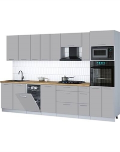 Кухонный гарнитур Интерлиния Мила Gloss 3.2-ПМ3