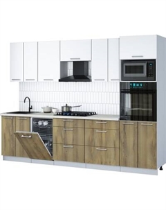 Кухонный гарнитур Интерлиния Мила Gloss 2.85-ПМ3