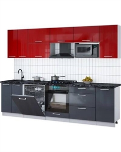 Кухонный гарнитур Интерлиния Мила Gloss 2.8-ПМ2