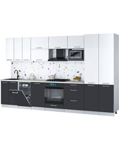 Кухонный гарнитур Интерлиния Мила Gloss 3.5-ПМ4