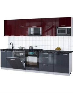 Кухонный гарнитур Интерлиния Мила Gloss 3.0-ПМ2