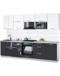 Кухонный гарнитур Интерлиния Мила Gloss 2.9-ПМ2