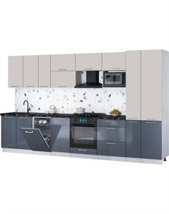 Кухонный гарнитур Интерлиния Мила Gloss 3.6-ПМ4