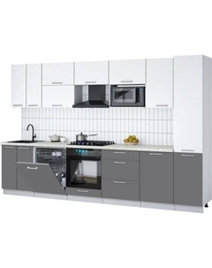 Кухонный гарнитур Интерлиния Мила Gloss 3.3-ПМ2