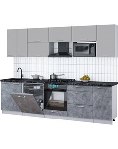 Кухонный гарнитур Интерлиния Мила Gloss 2.8-ПМ2