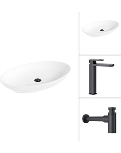 Умывальник со смесителем Lauter 21571 + Cascade 21СК0655BS с сифоном 21635B