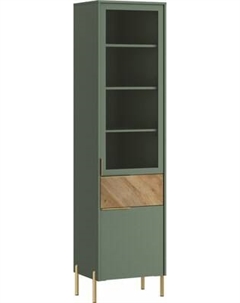 Шкаф-пенал с витриной Black Red White Siena REG1W1D1S Black red white