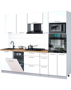 Кухонный гарнитур Интерлиния Мила Gloss 2.45-ПМ3