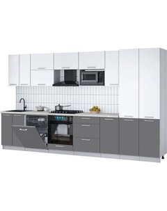 Кухонный гарнитур Интерлиния Мила Gloss 3.6-ПМ2