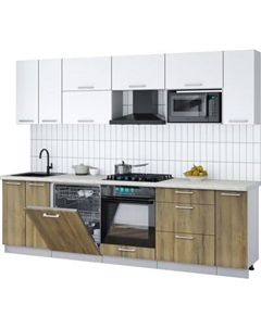 Кухонный гарнитур Интерлиния Мила Gloss 2.7-ПМ2