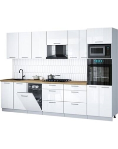 Кухонный гарнитур Интерлиния Мила Gloss 3.05-ПМ3
