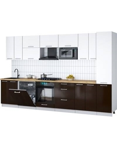 Кухонный гарнитур Интерлиния Мила Gloss 3.4-ПМ2