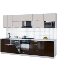 Кухонный гарнитур Интерлиния Мила Gloss 3.0-ПМ2