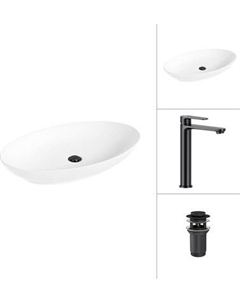 Умывальник со смесителем Lauter 21571 + Moon 21СК8691BS с донным клапаном 21190B