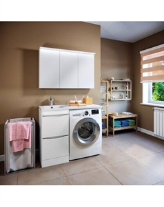 Тумба с умывальником Runo Орион 45 2 ящика + Гамма 105 лайт с правым крылом