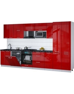 Кухонный гарнитур Интерлиния Мила Gloss 3.6-ПМ2