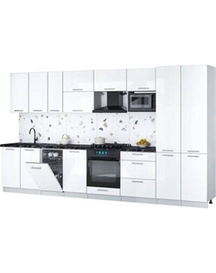 Кухонный гарнитур Интерлиния Мила Gloss 3.7-ПМ4